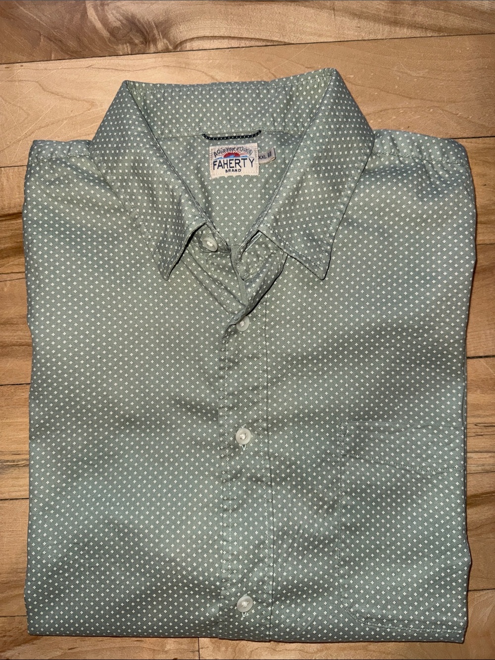Men's XXL Faherty Short Sleeve Button-Up Shirt